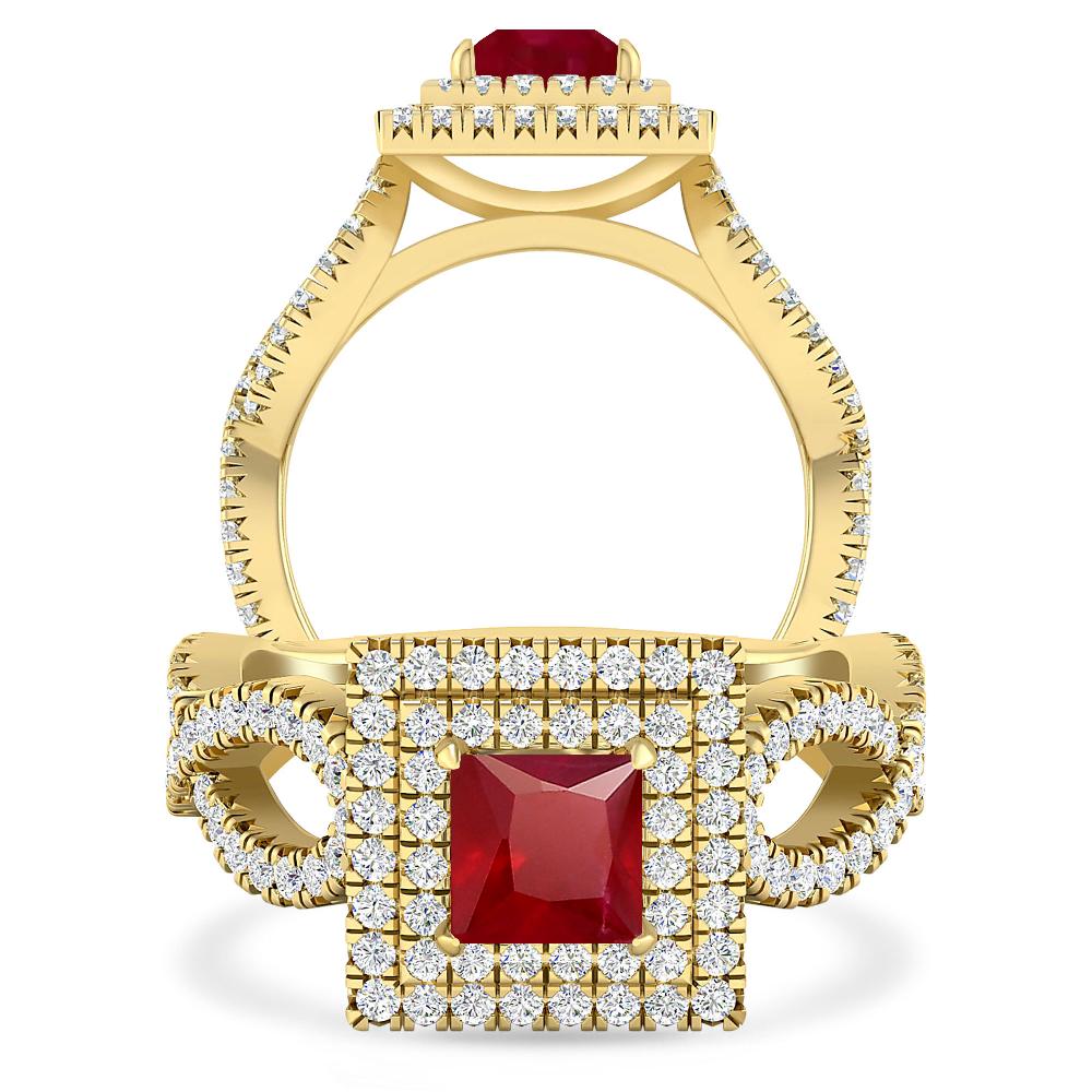 Yellow Gold - Ruby