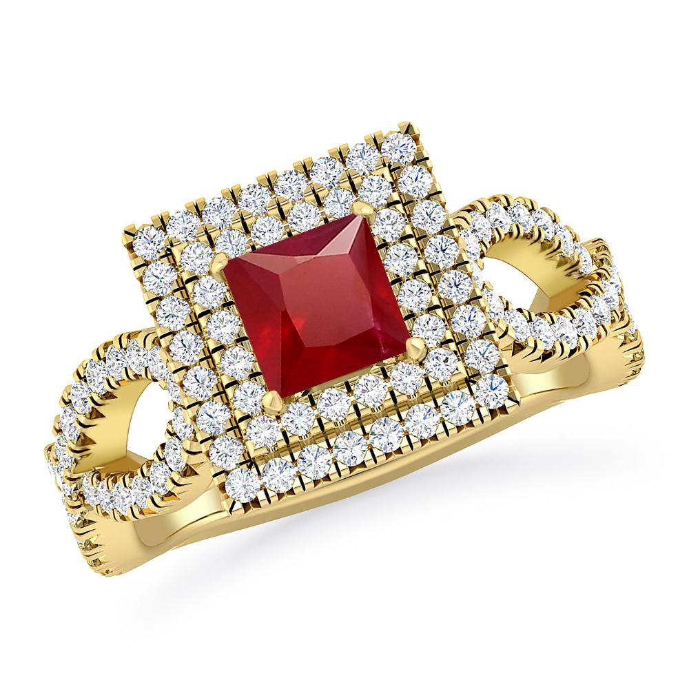 Yellow Gold - Ruby