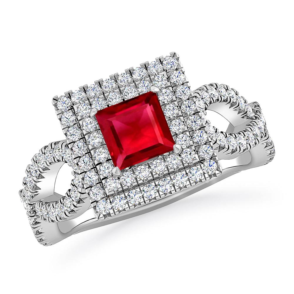 White Gold - Ruby