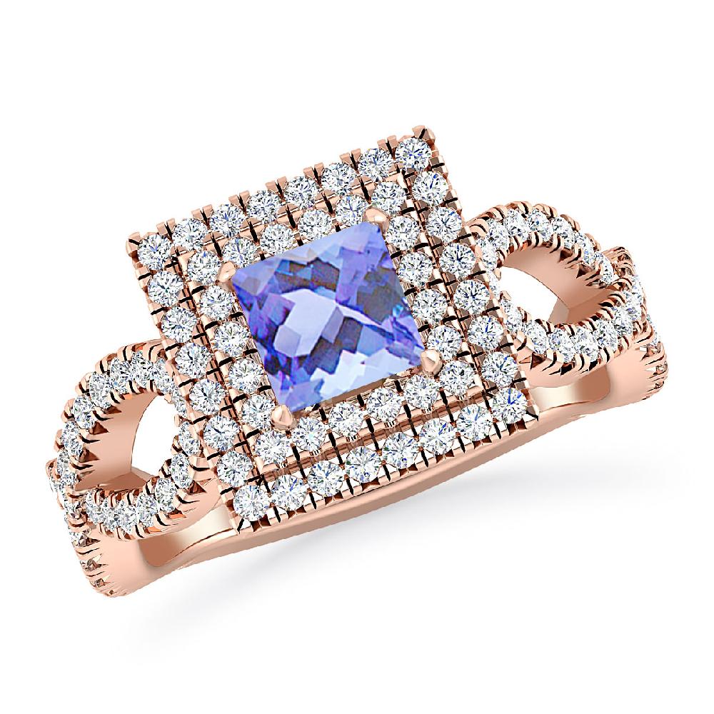 Rose Gold - Tanzanite