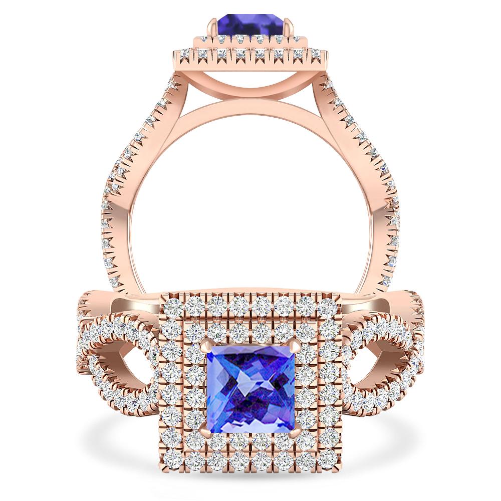 Rose Gold - Tanzanite