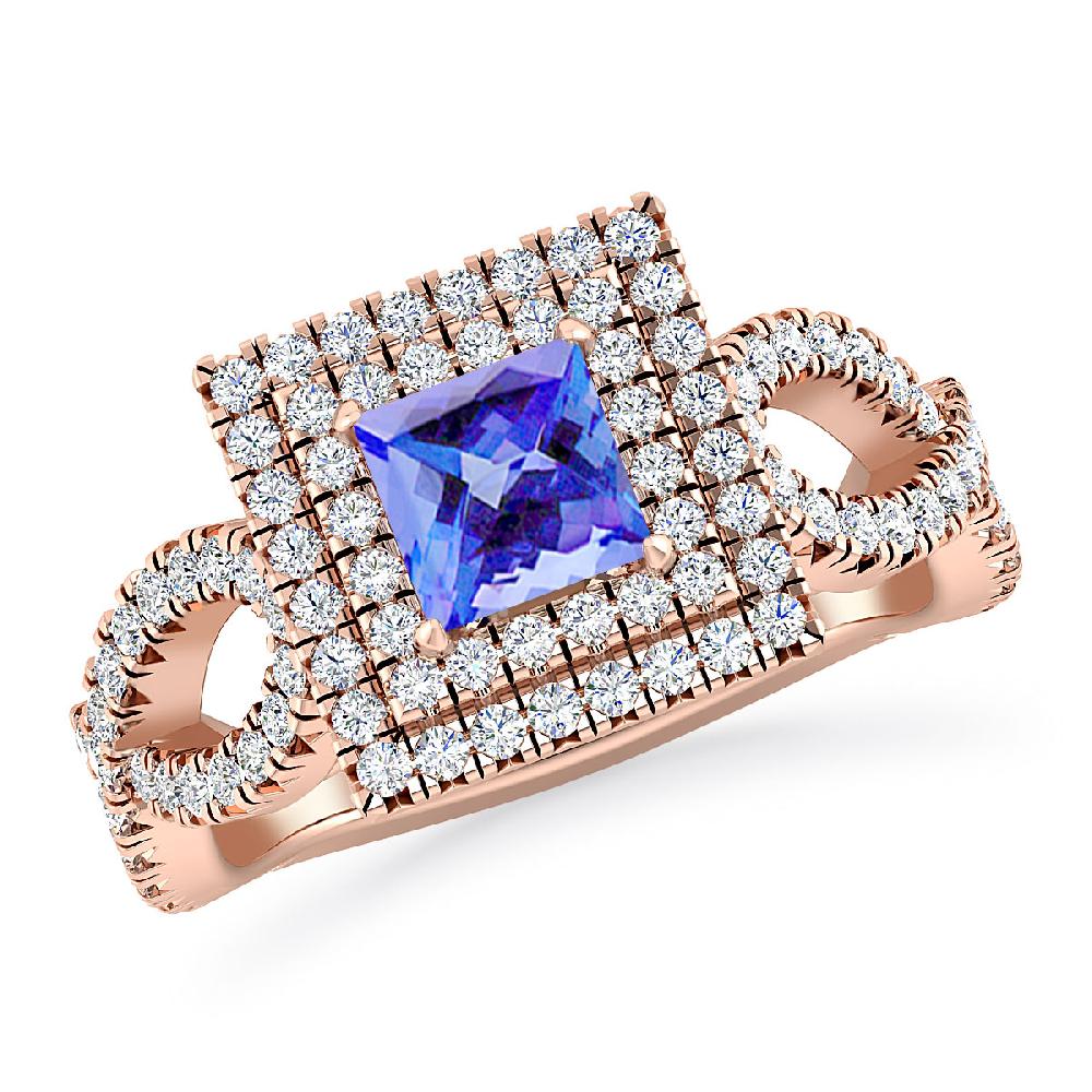 Rose Gold - Tanzanite