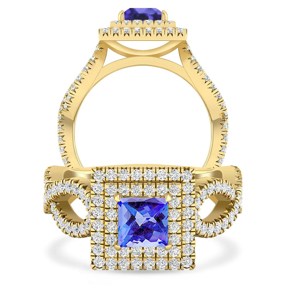 Yellow Gold - Tanzanite