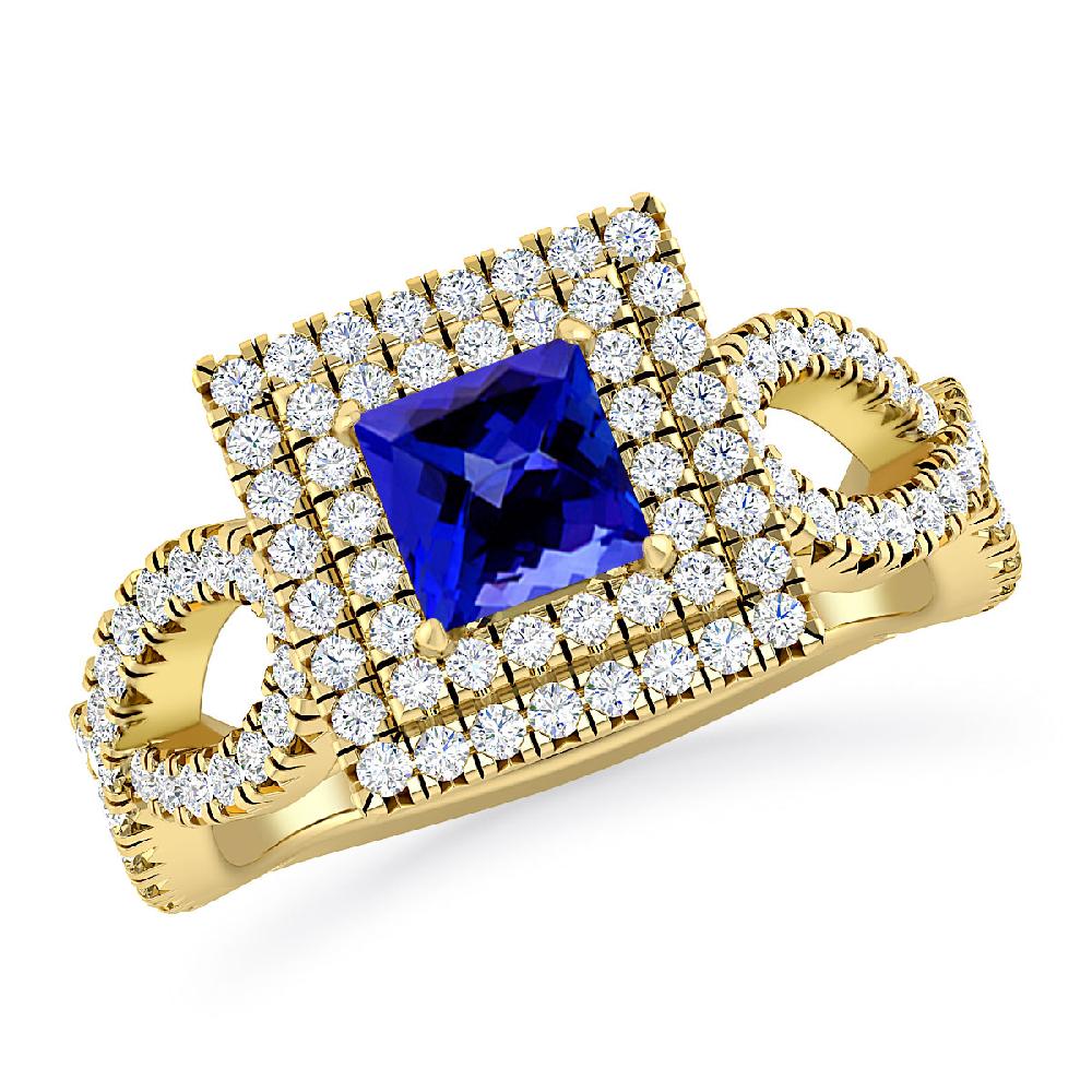 Yellow Gold - Tanzanite