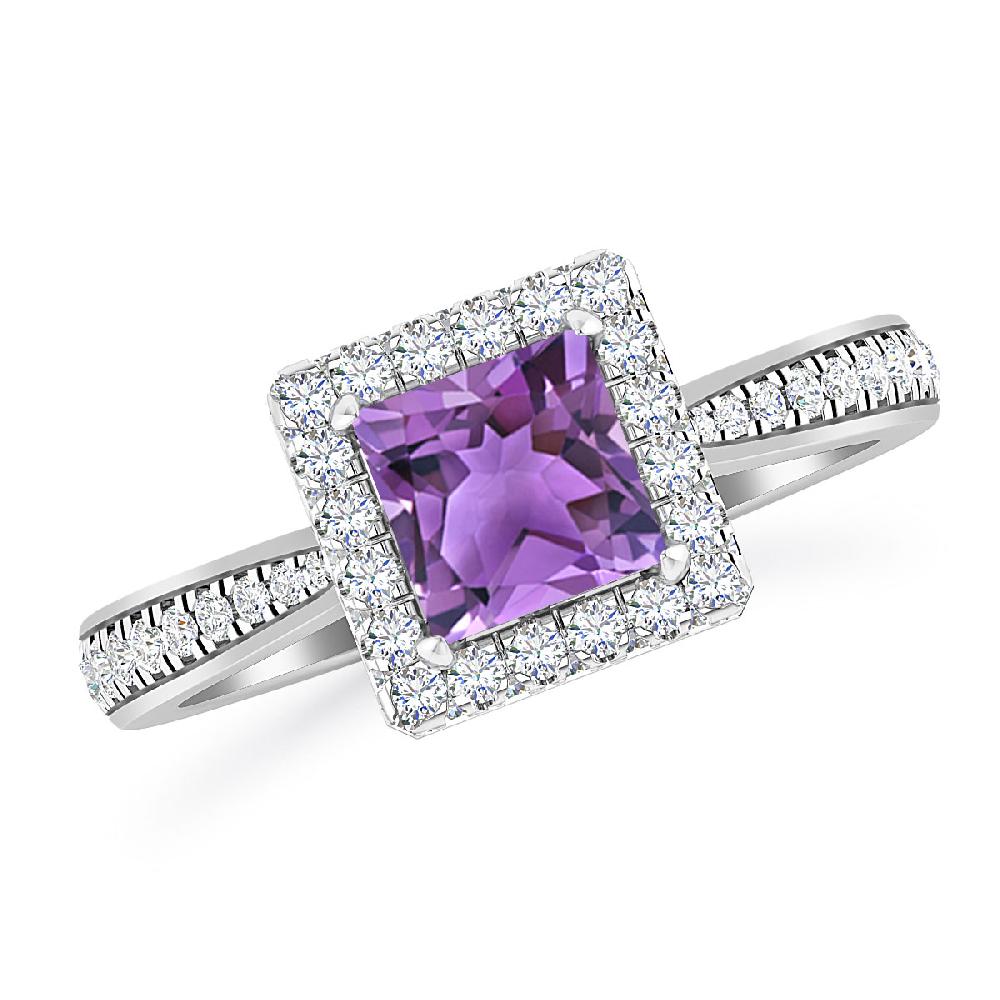 White Gold - Amethyst