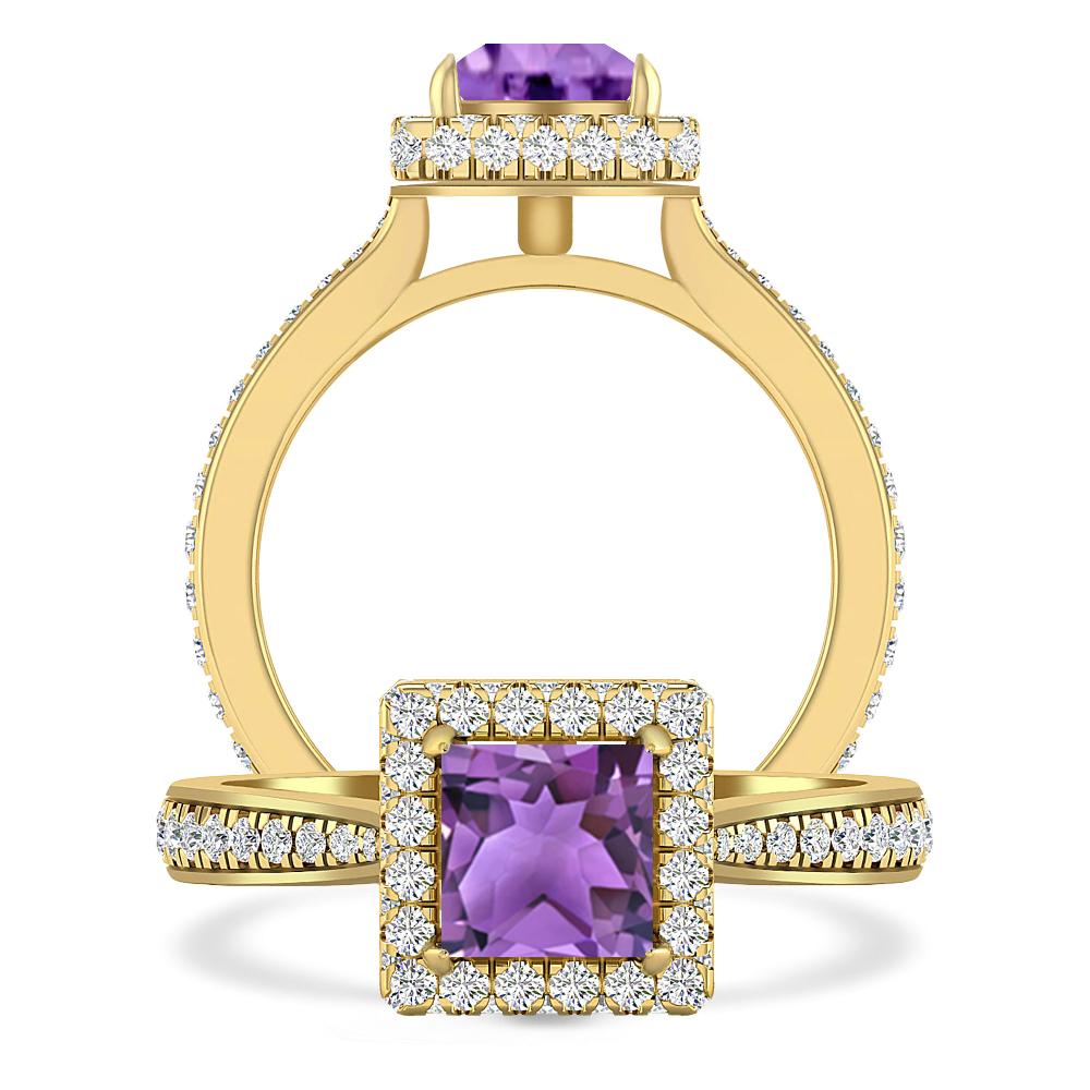 Yellow Gold - Amethyst