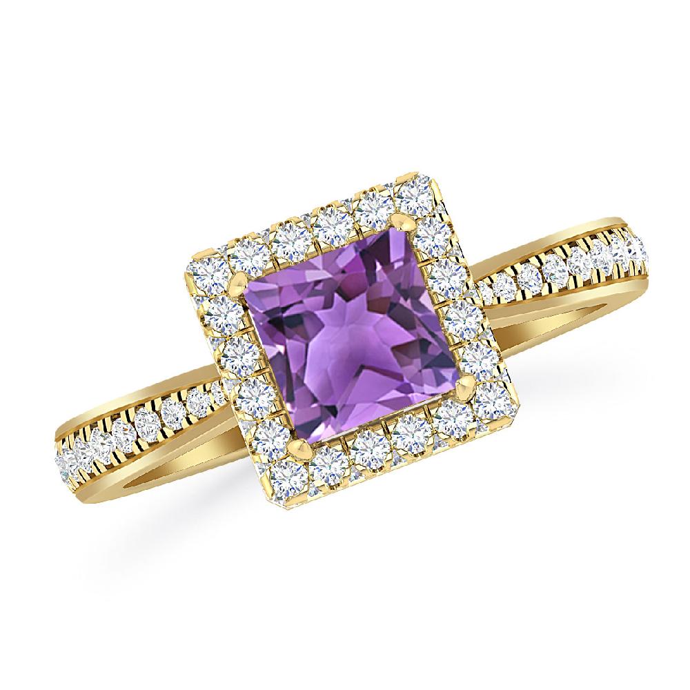 Yellow Gold - Amethyst