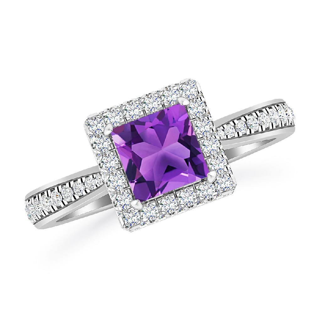 White Gold - Amethyst