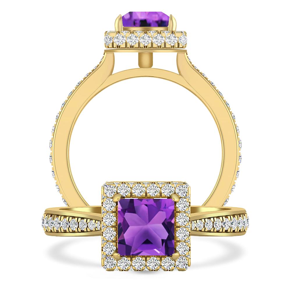 Yellow Gold - Amethyst