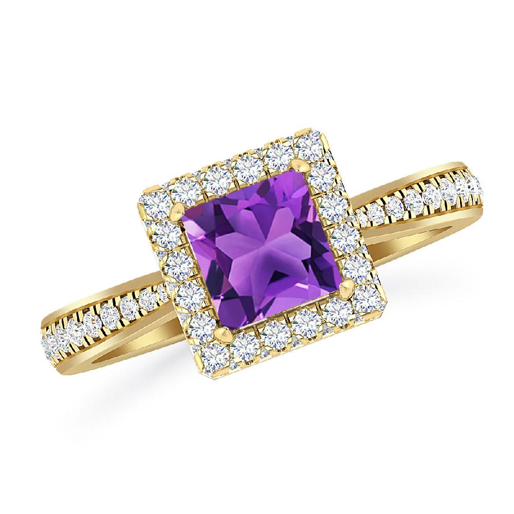 Yellow Gold - Amethyst