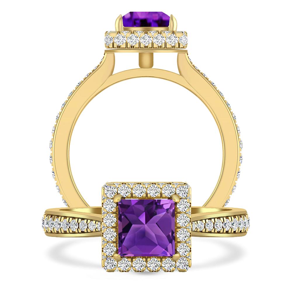 Yellow Gold - Amethyst