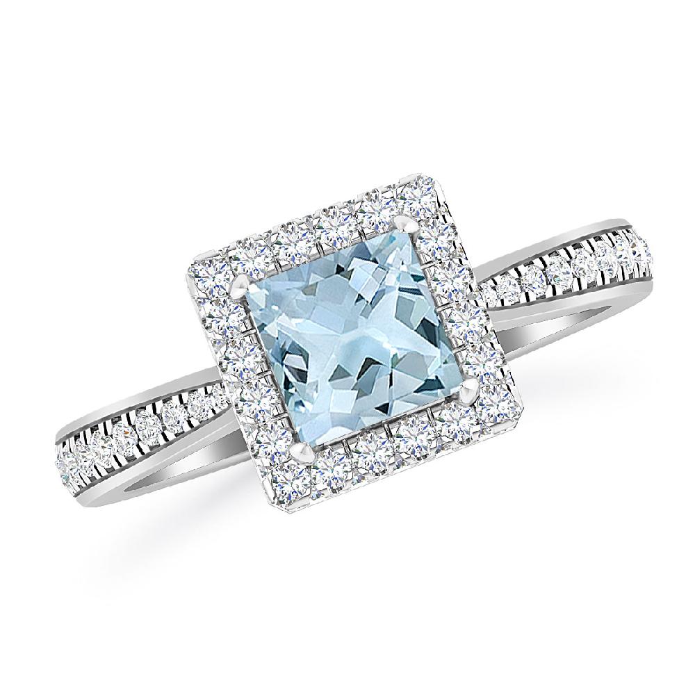 White Gold - Aquamarine