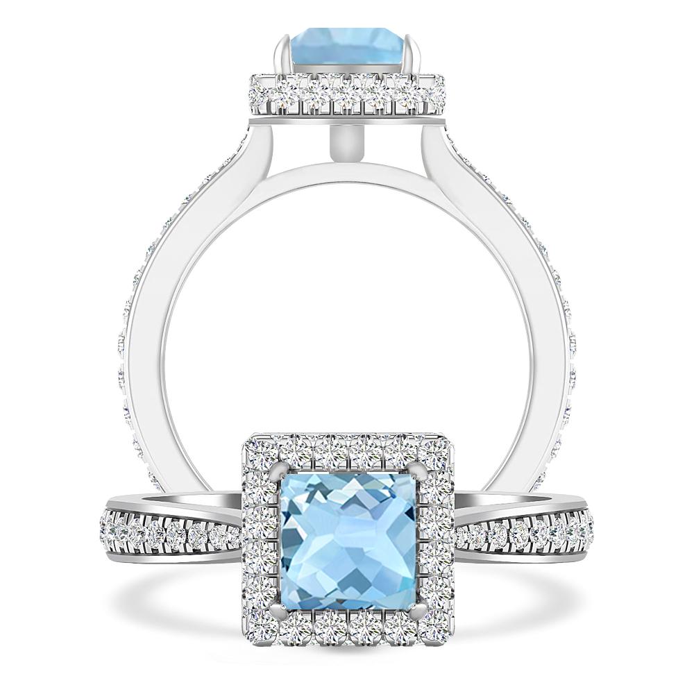 White Gold - Aquamarine