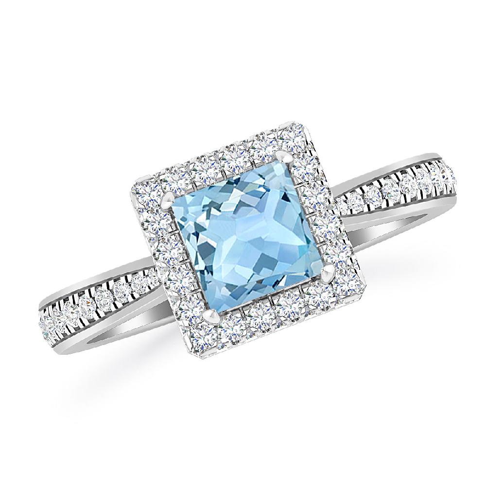 White Gold - Aquamarine