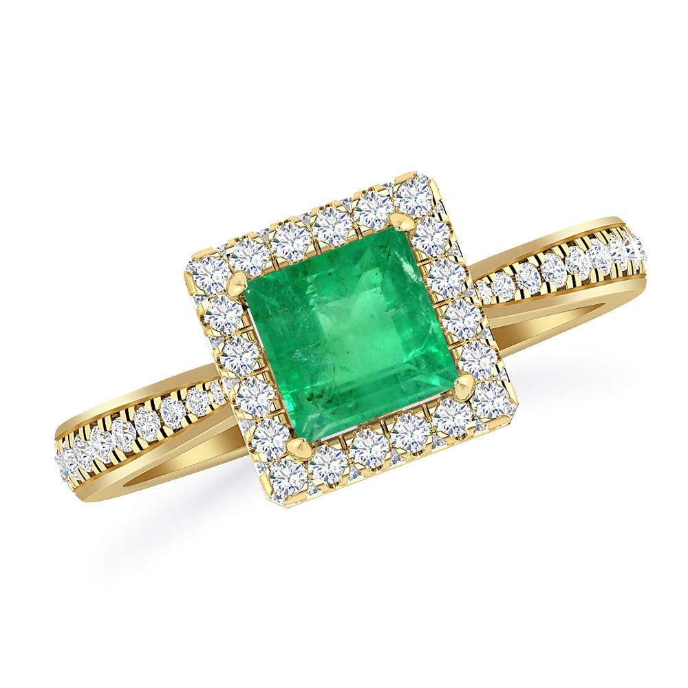 Yellow Gold - Emerald