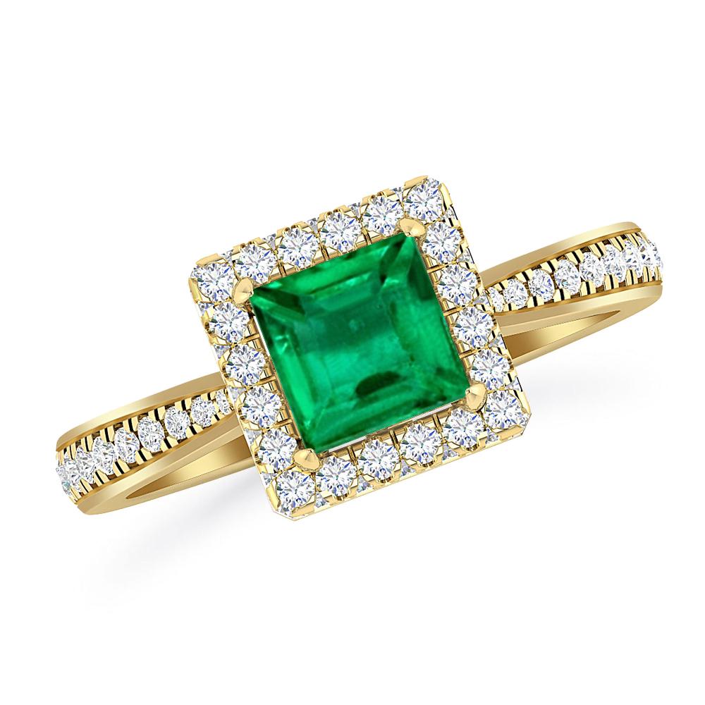 Yellow Gold - Emerald