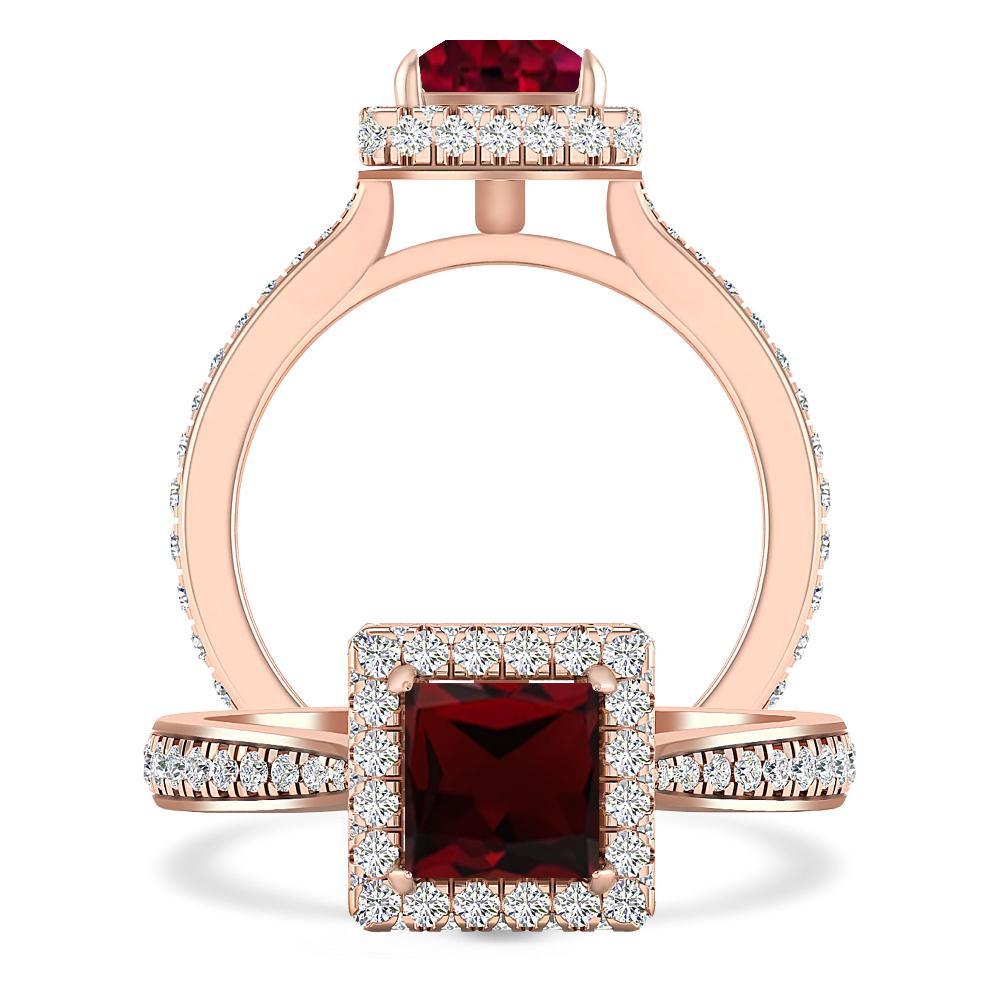 Rose Gold - Garnet