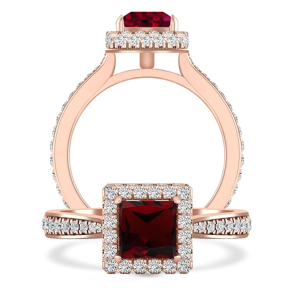 Rose Gold - Garnet