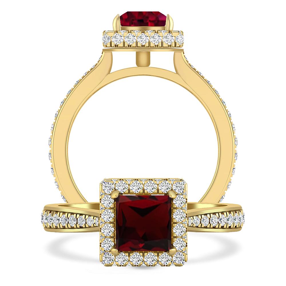 Yellow Gold - Garnet