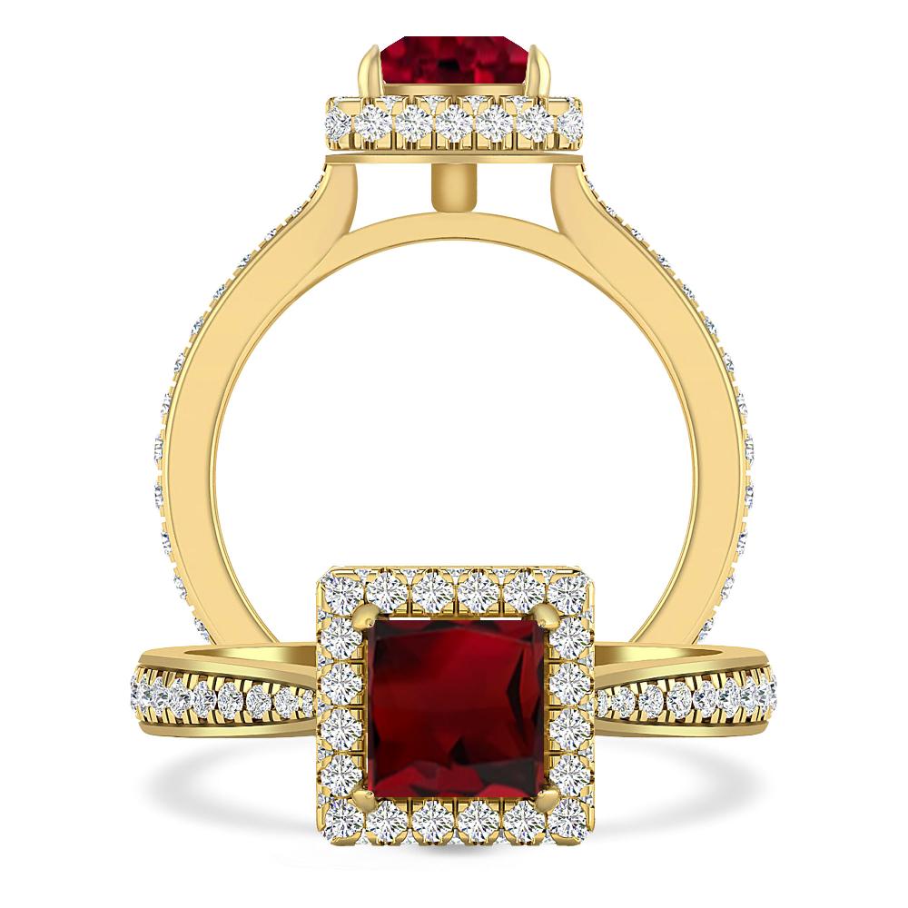 Yellow Gold - Garnet