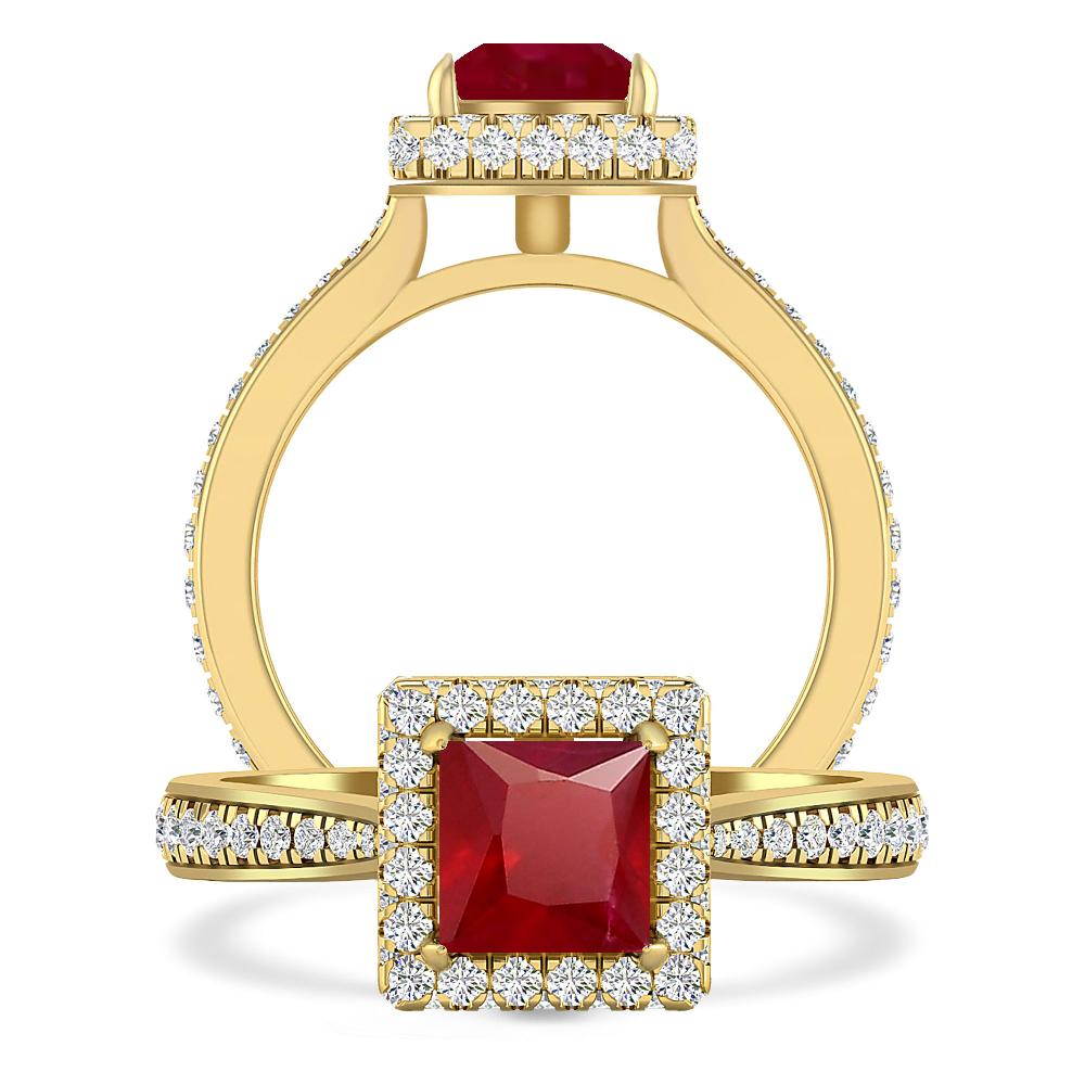 Yellow Gold - Ruby