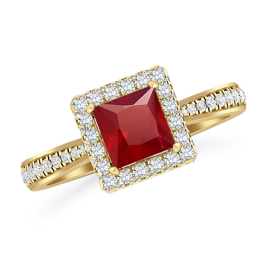 Yellow Gold - Ruby