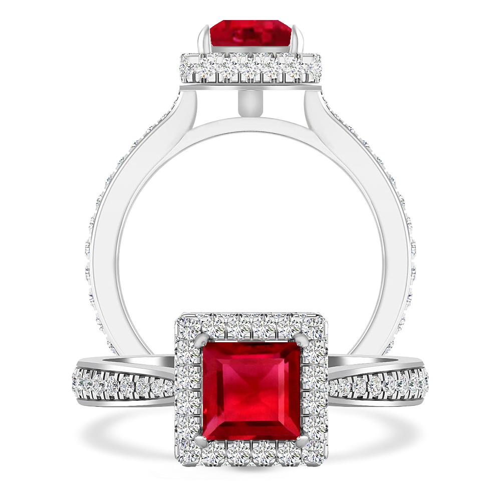 White Gold - Ruby