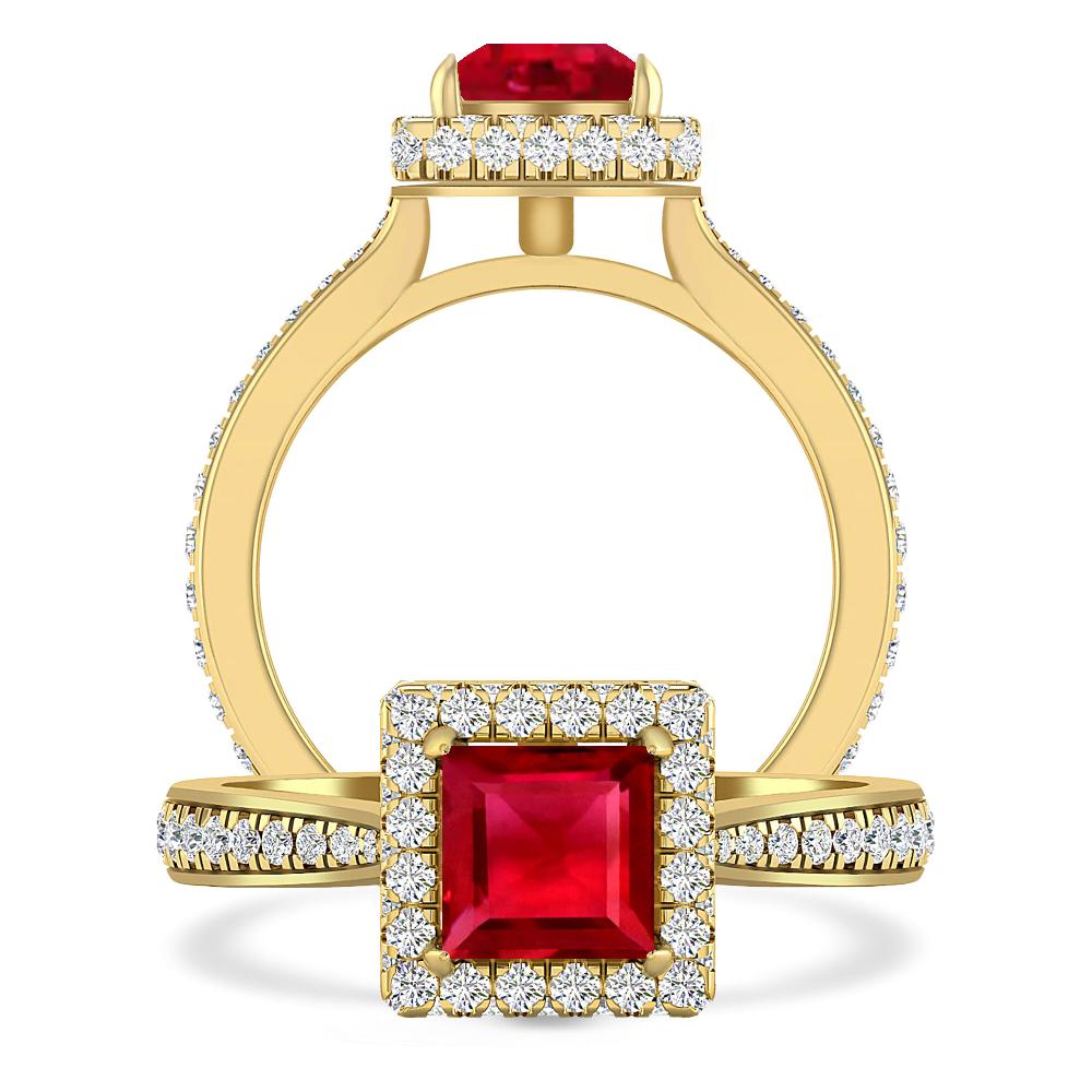 Yellow Gold - Ruby
