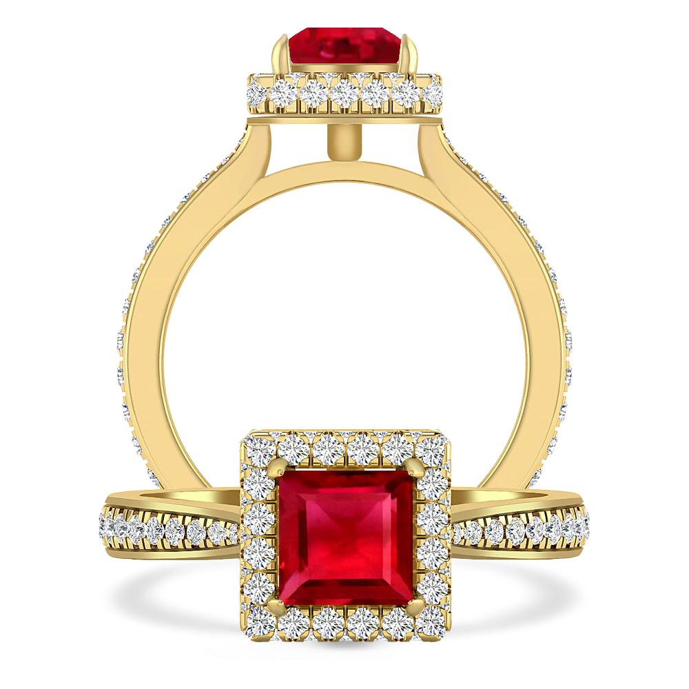 Yellow Gold - Ruby