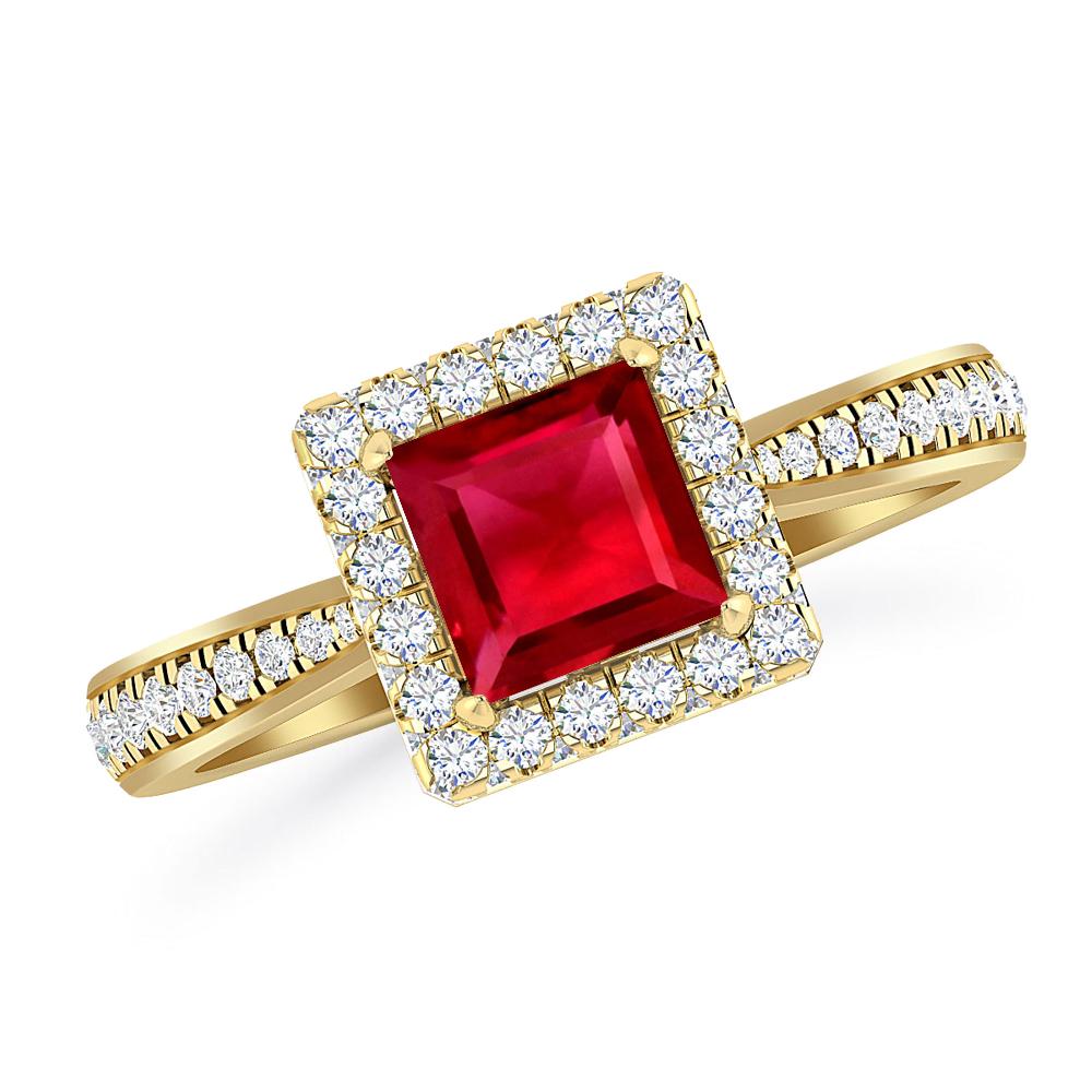 Yellow Gold - Ruby