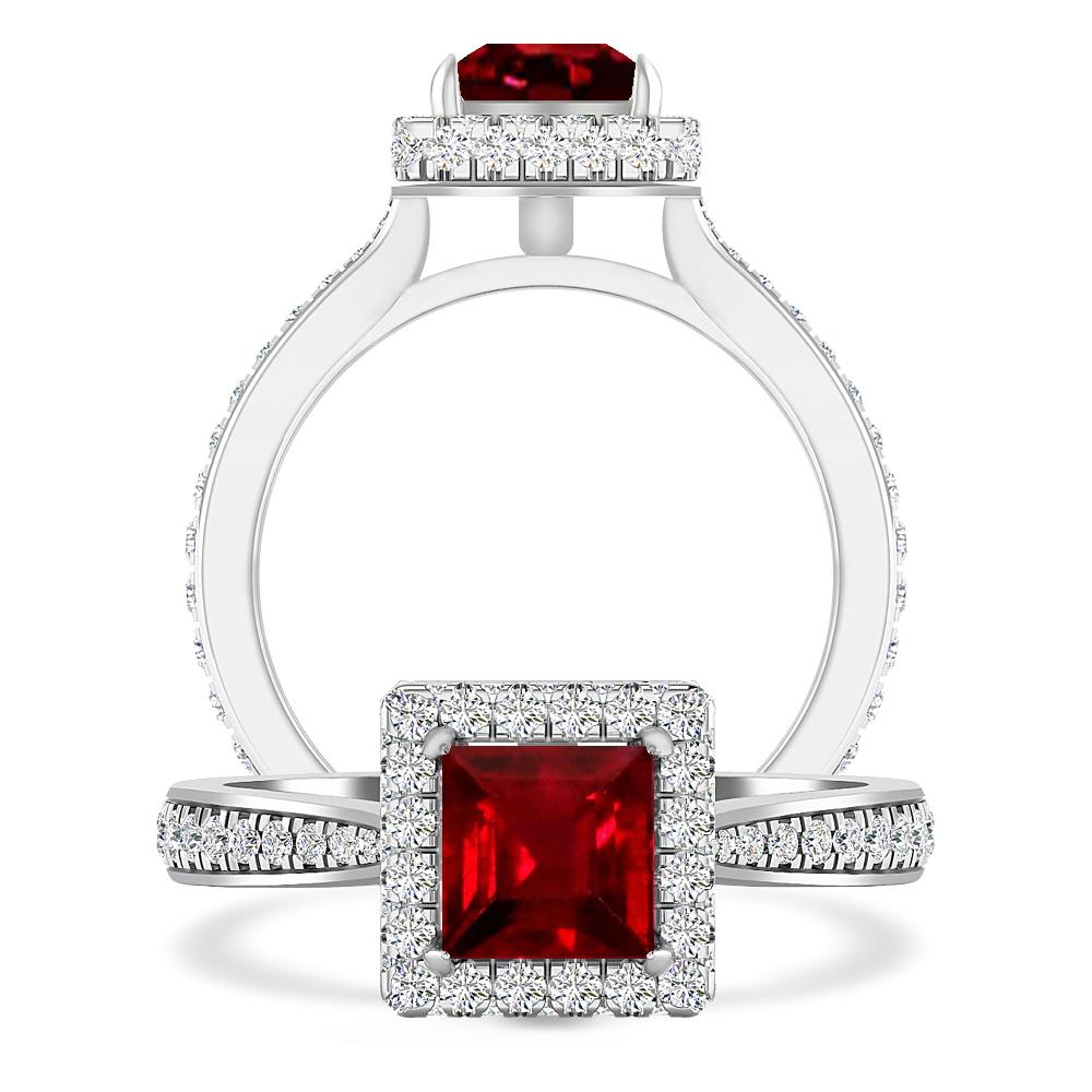 White Gold - Ruby