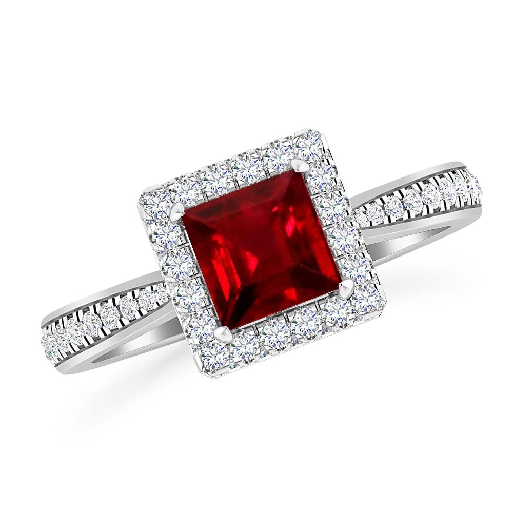 White Gold - Ruby