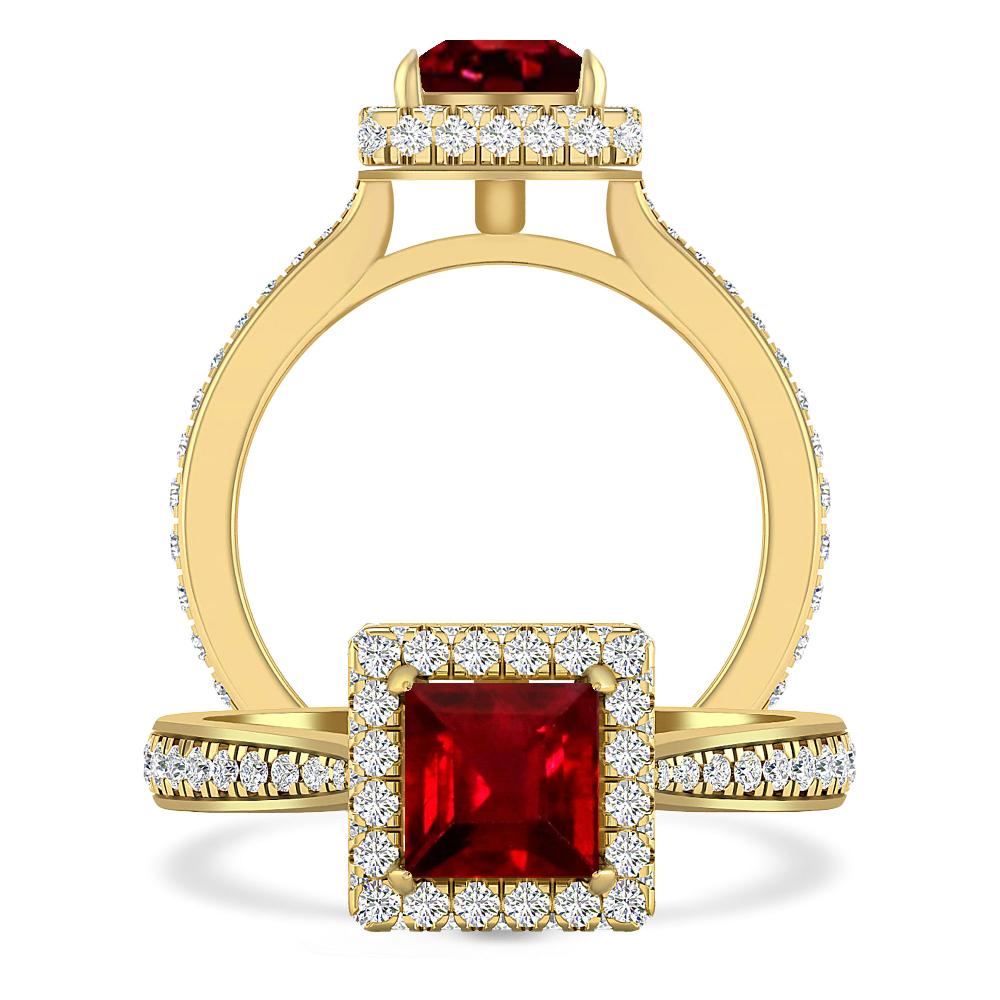 Yellow Gold - Ruby