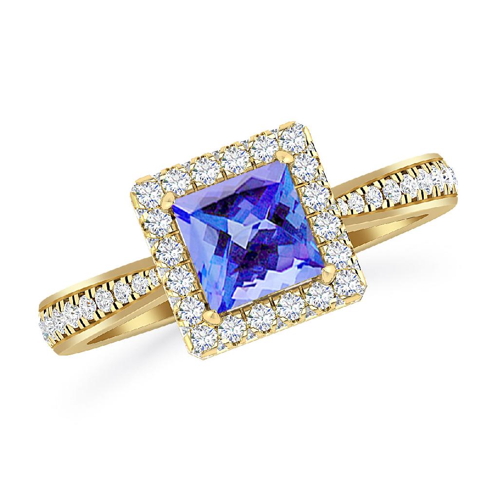 Yellow Gold - Tanzanite