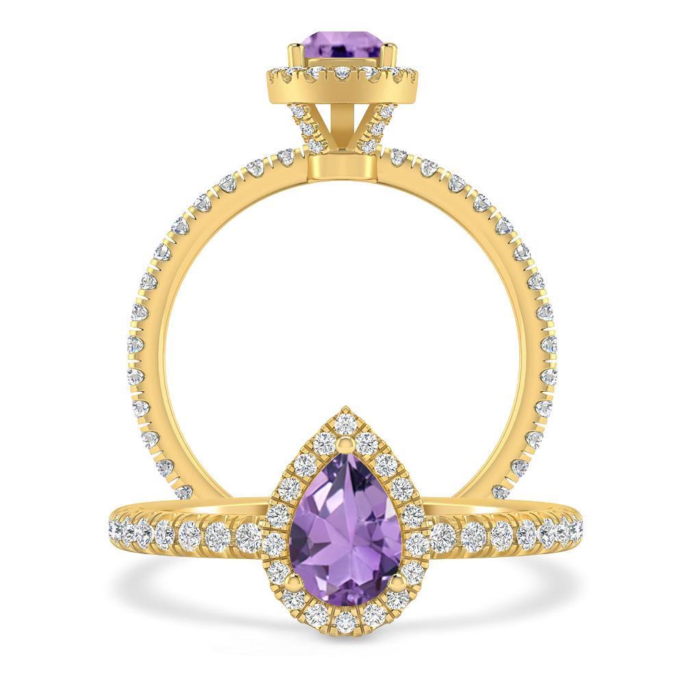 Yellow Gold - Amethyst