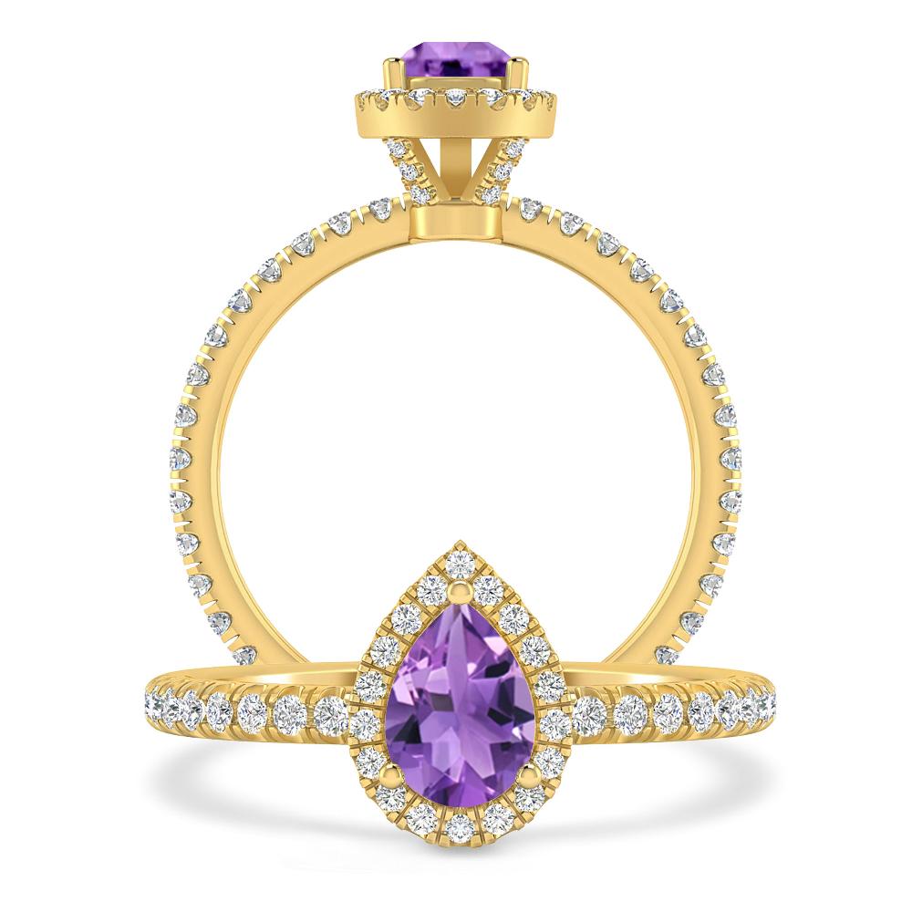 Yellow Gold - Amethyst