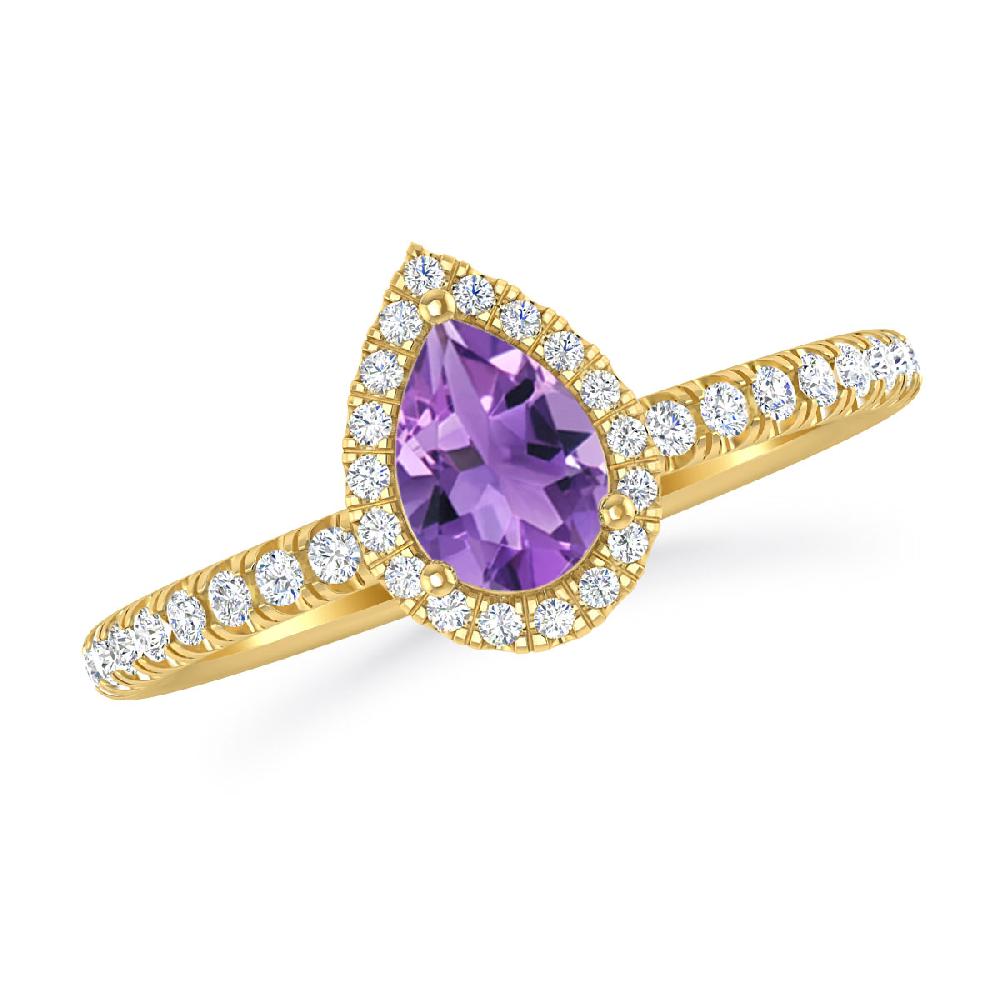 Yellow Gold - Amethyst