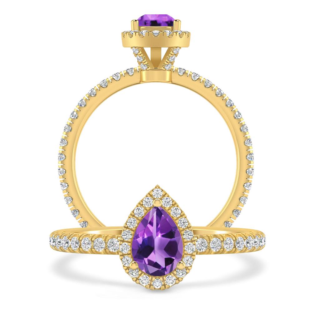 Yellow Gold - Amethyst