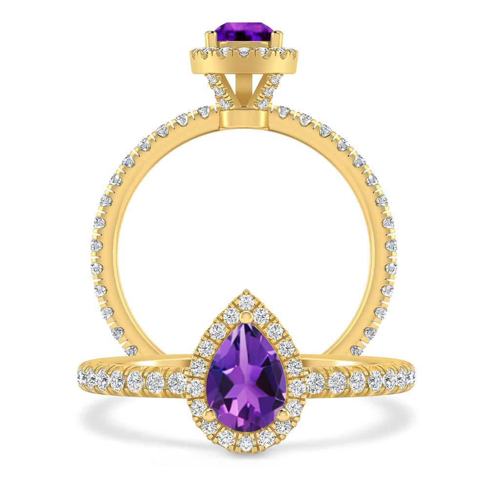 Yellow Gold - Amethyst