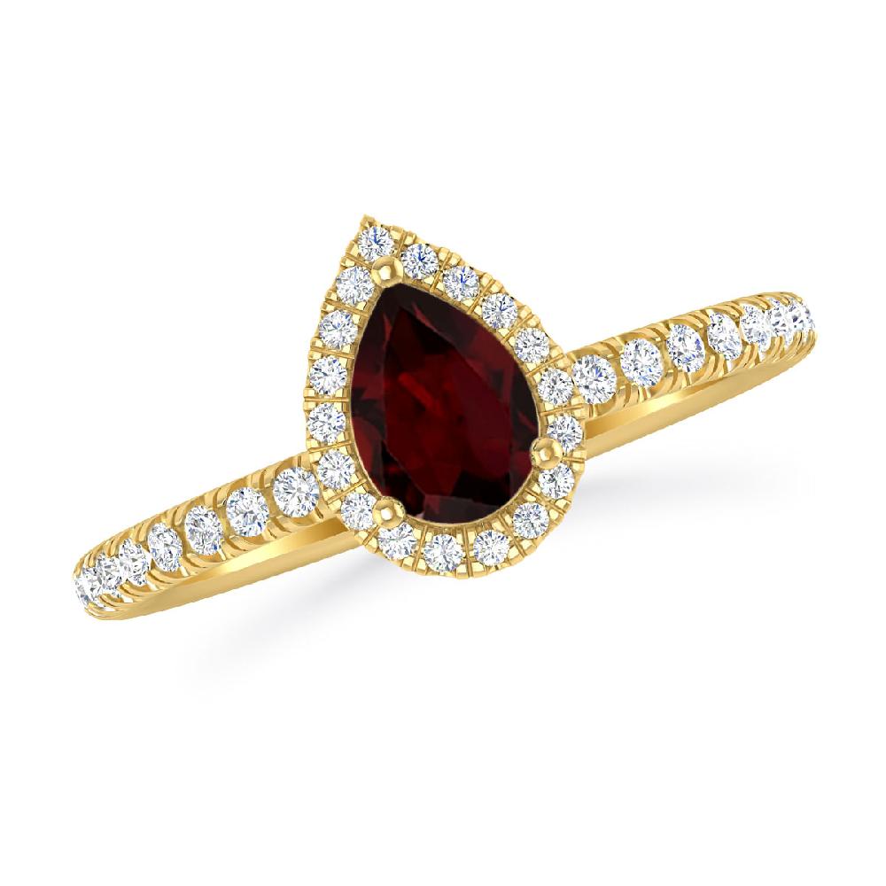 Yellow Gold - Garnet