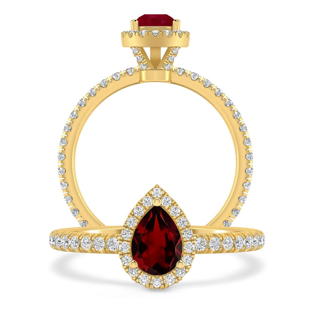 Yellow Gold - Garnet