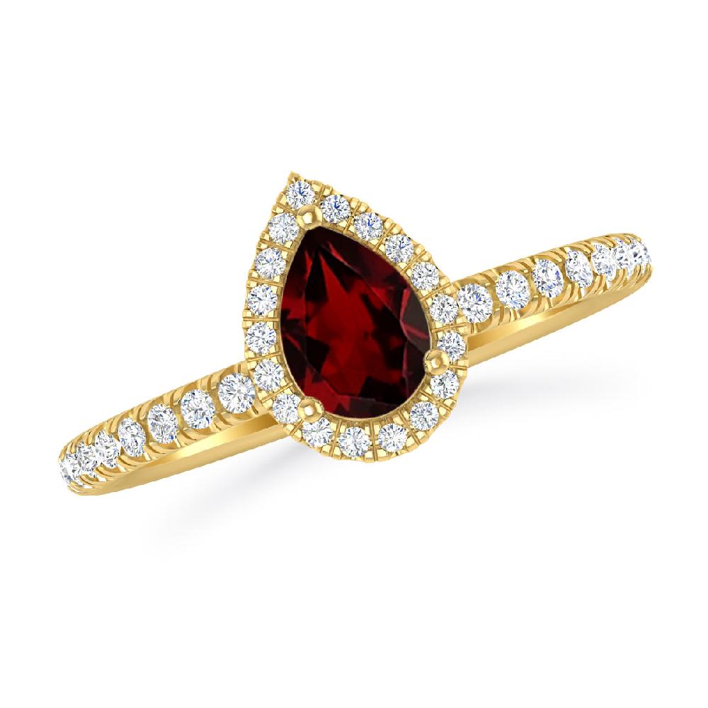 Yellow Gold - Garnet