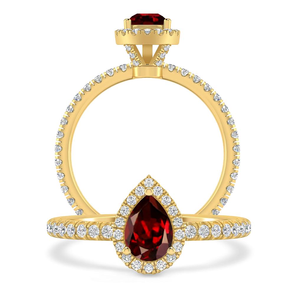 Yellow Gold - Garnet