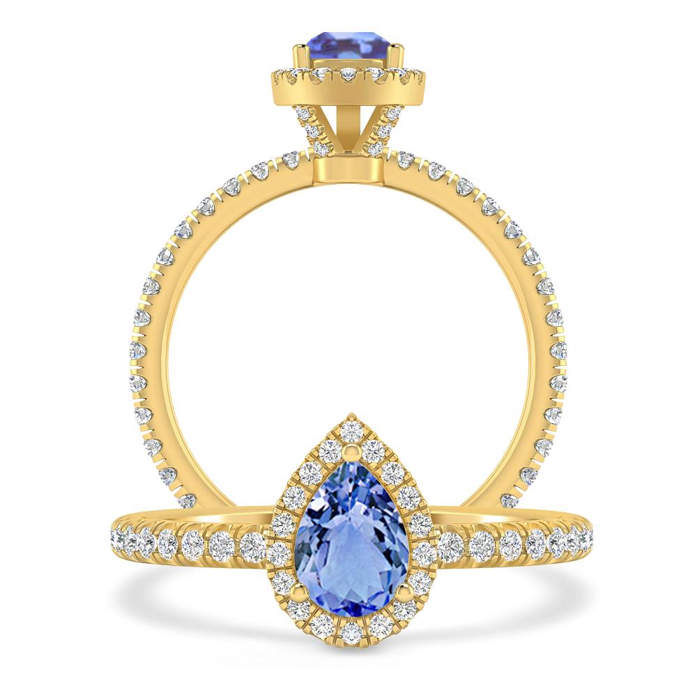 Yellow Gold - Tanzanite