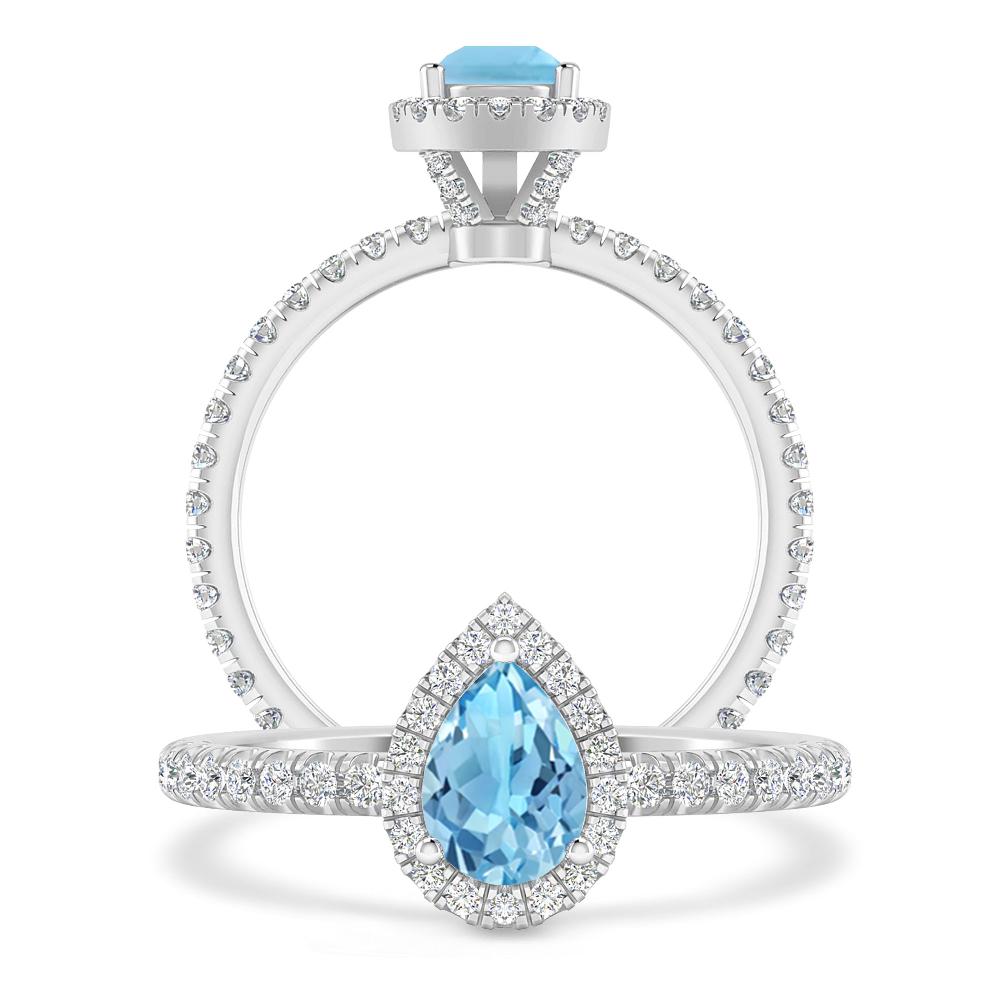 White Gold - Blue Topaz