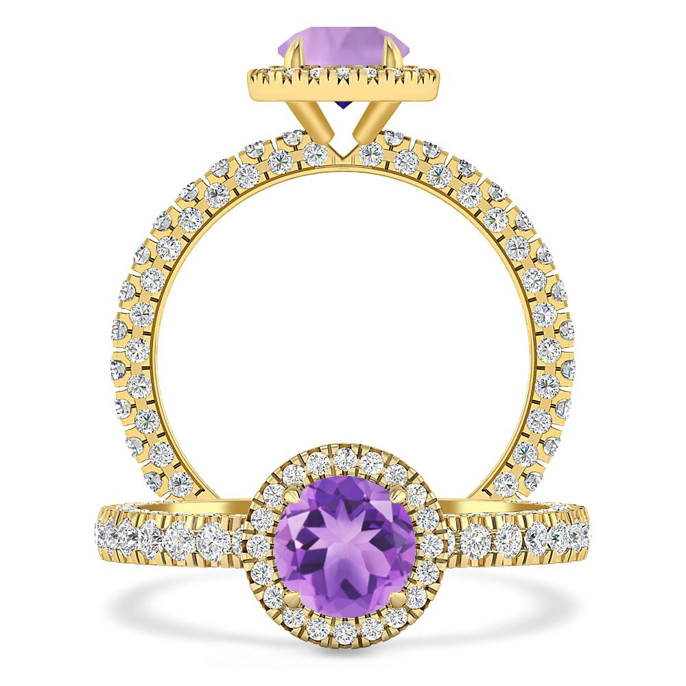 Yellow Gold - Amethyst