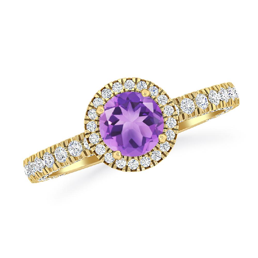 Yellow Gold - Amethyst