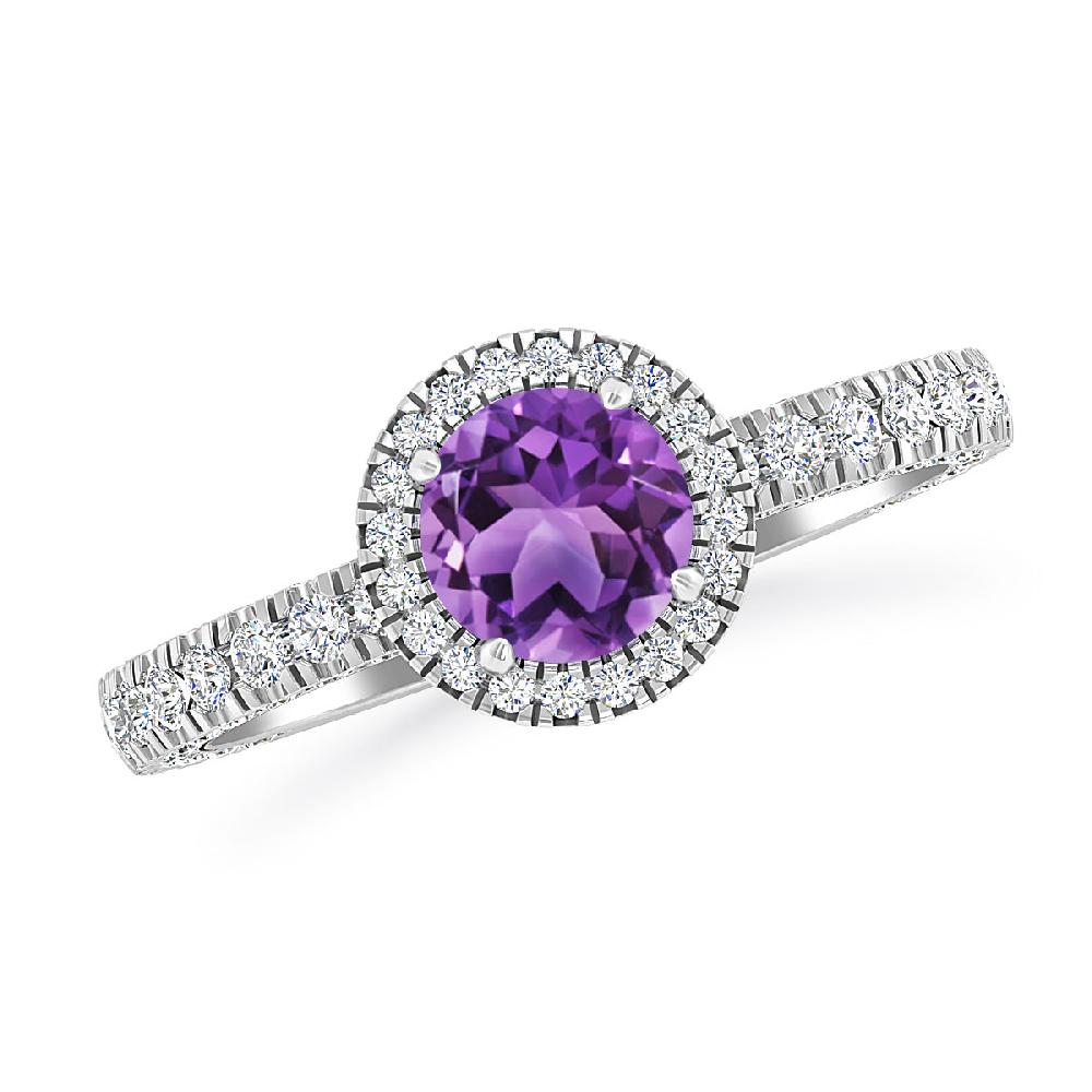 White Gold - Amethyst