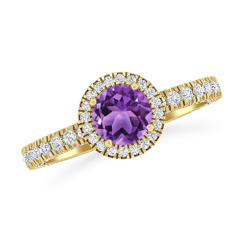 Yellow Gold - Amethyst