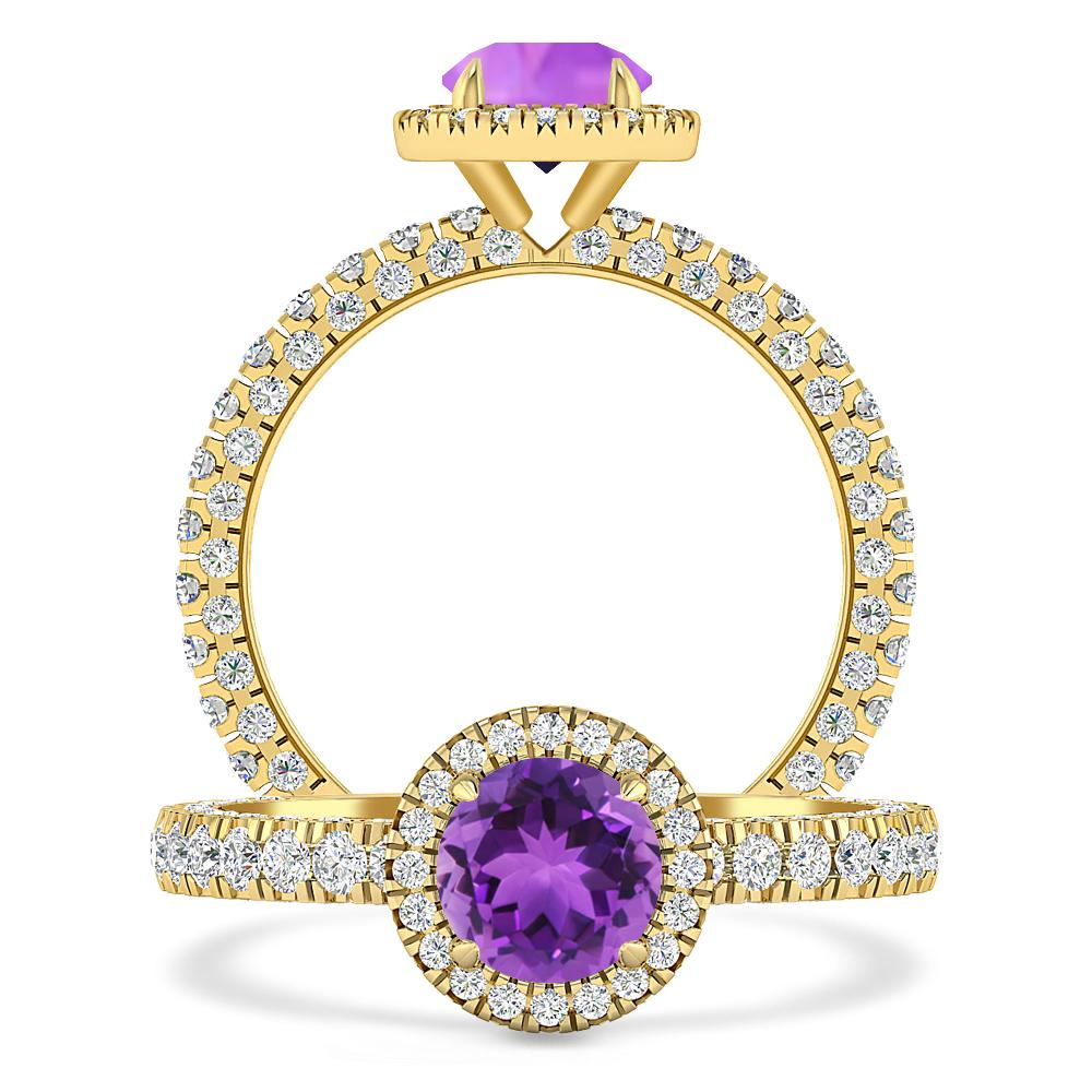 Yellow Gold - Amethyst